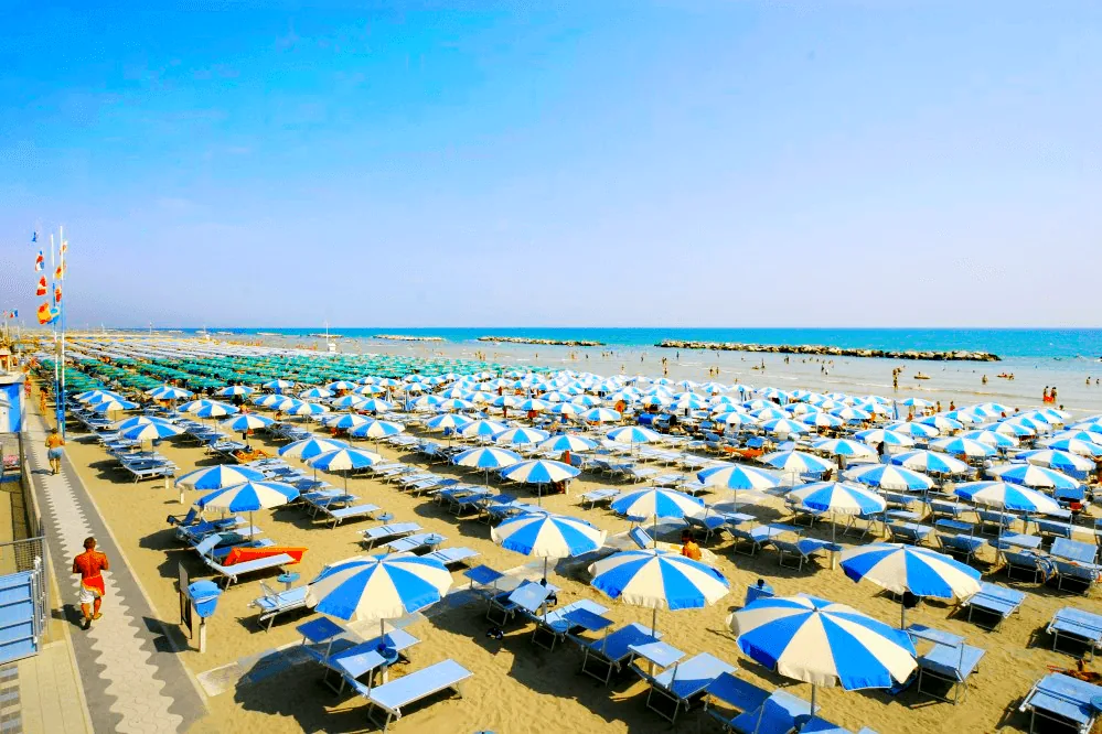 La spiaggia di Bellaria a pochi minuti